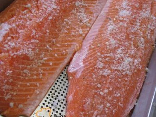 Saumon Fumé aux Baies Roses à l'Aneth de A à Z - Préparation etape 2