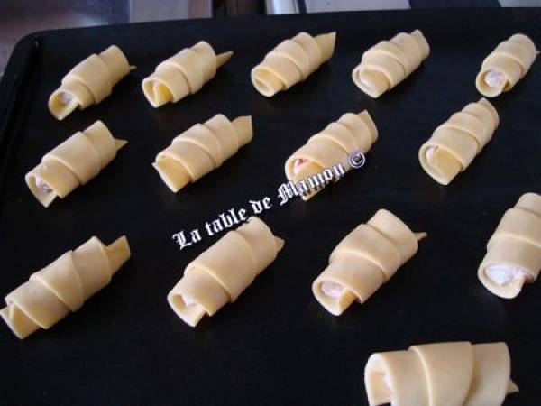 Mini croissants crevettes, ou anchois - Préparation etape 5