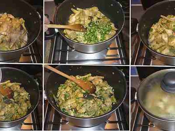 Artichauts à l'italienne - Préparation etape 5