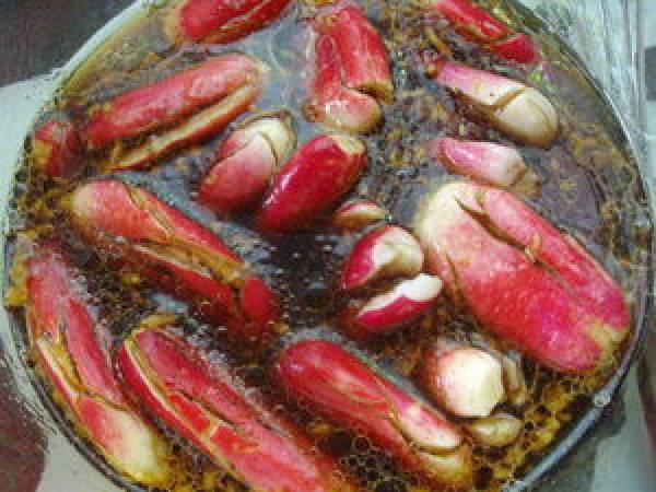 Radis frappés en marinade exotique et coriandre - Préparation etape 4