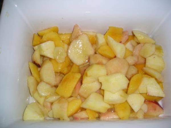 Crumble aux nectarines, amandes et spéculoos - Préparation etape 2