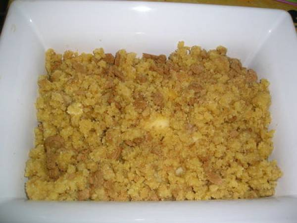 Crumble aux nectarines, amandes et spéculoos - Préparation etape 4