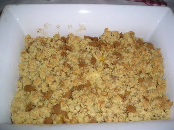 Crumble aux nectarines, amandes et spéculoos - Préparation etape 5