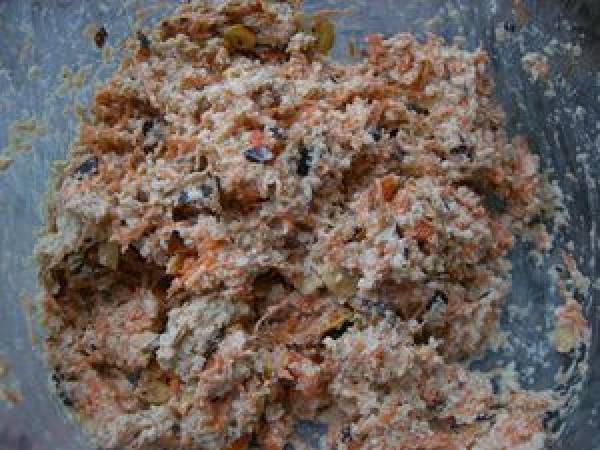 Galettes moelleuses carottes- amandes ou courgettes-amandes - Préparation etape 3