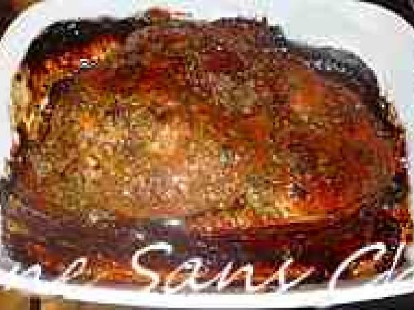 Rouelle de porc laquée au miel, thym et romarin. - Préparation etape 5