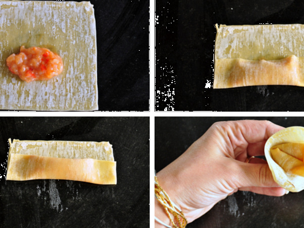 Ravioli vapeur aux noix de saint jacques - Préparation etape 1