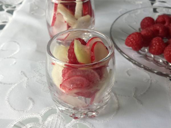 Verrine radis et framboises - Préparation etape 5