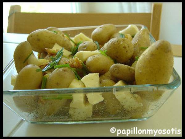 POMMES DE TERRE RATTE DU TOUQUET AU REBLOCHON - Préparation etape 3