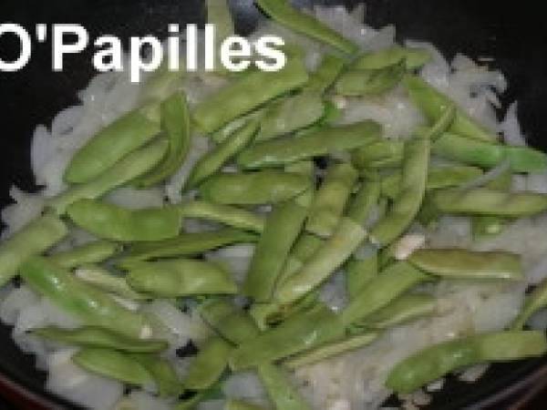 Pommes de terre aux haricots verts et aux poivrons - Préparation etape 1