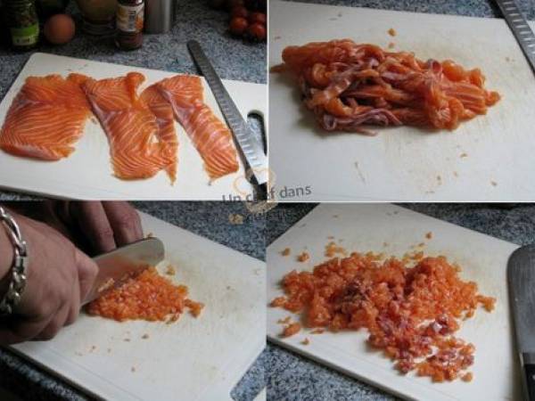 Tartare de Saumon Frais - Préparation etape 1