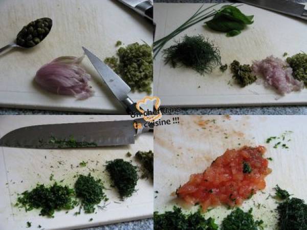 Tartare de Saumon Frais - Préparation etape 2