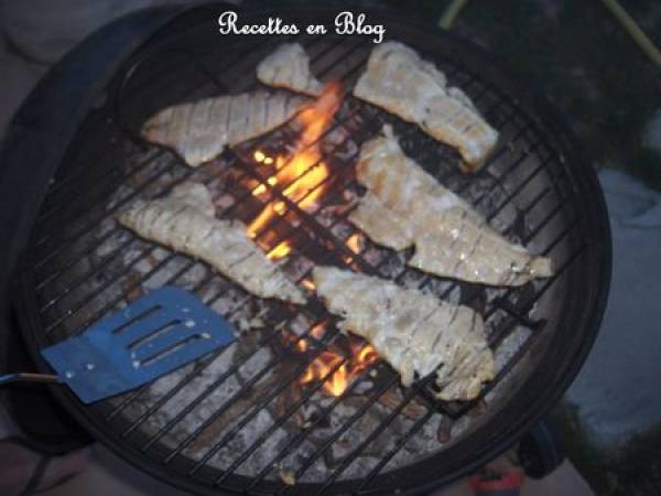 FILET DE MERLANS AU BARBECUE ET LEURS HARICOTS VERTS - Préparation etape 3