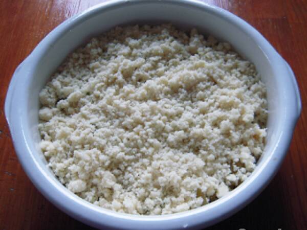 Crumble aux mirabelles - Préparation etape 4