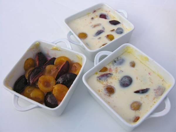 Clafoutis Quetsches et Mirabelles - Préparation etape 6