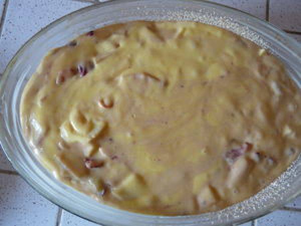 Gateau aux péches sanguines et pommes - Préparation etape 5