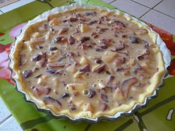 Tarte péches, pommes et poires - Préparation etape 4
