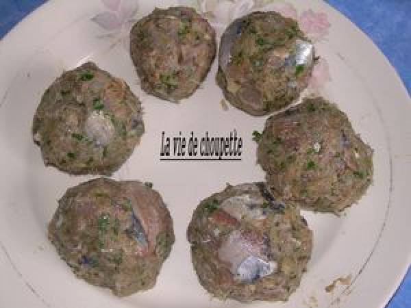 Tajine de boulettes de sardine - Préparation etape 2