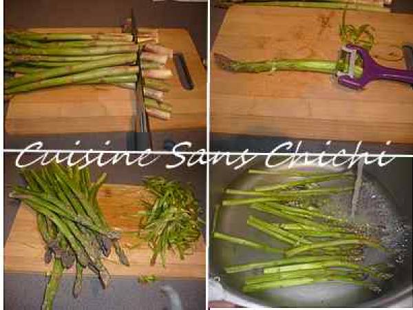 Tarte à la brousse et aux asperges - Préparation etape 1
