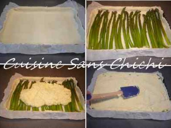 Tarte à la brousse et aux asperges - Préparation etape 5