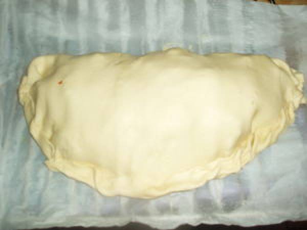 Chausson géant aux poivrons et chorizo - Préparation etape 2