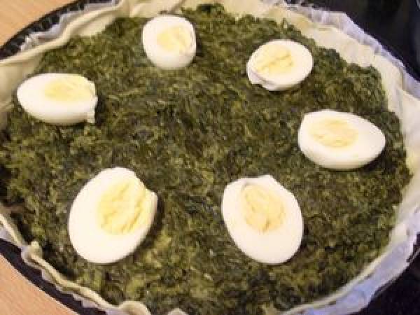 Tourte aux épinards et oeufs - Préparation etape 5