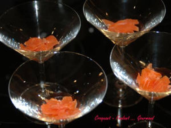 CRÉMEUX de CHOU-FLEUR au SAUMON FUMÉ - Préparation etape 4