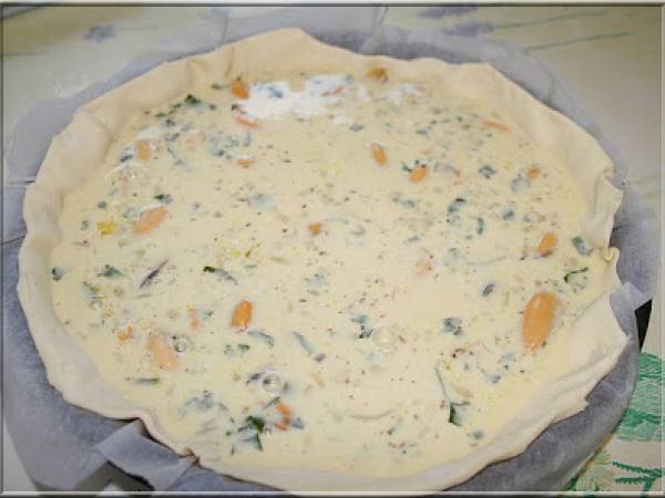 QUICHE AUX MOULES DE BOUCHOT, AU CURRY ET SAFRAN - Préparation etape 5
