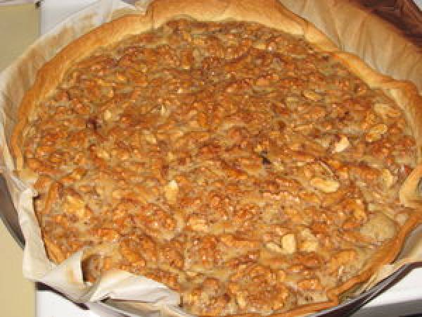 Tarte au noix, nappage chocolat - Préparation etape 4