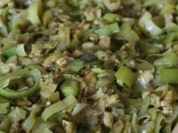 Gratin de poireaux aux noix de cajou - Préparation etape 2