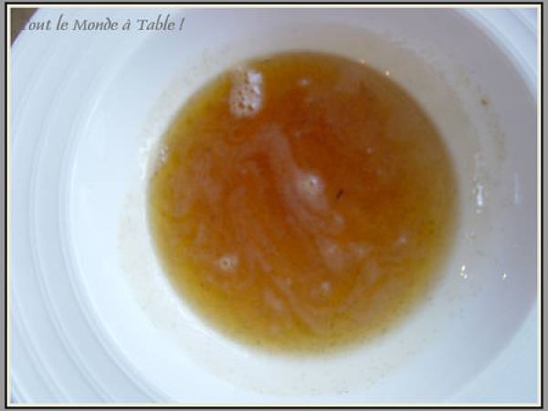 Soupe de fruits d'automne réduction de gewurztraminer aux épices - Préparation etape 4