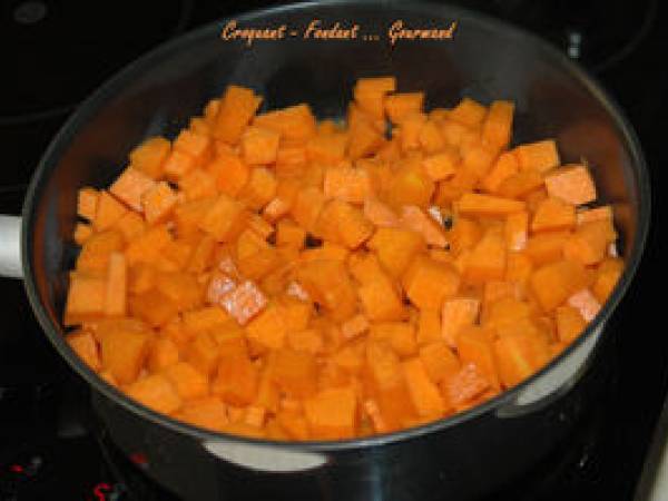 FLAN de POTIRON aux St JACQUES - Préparation etape 3