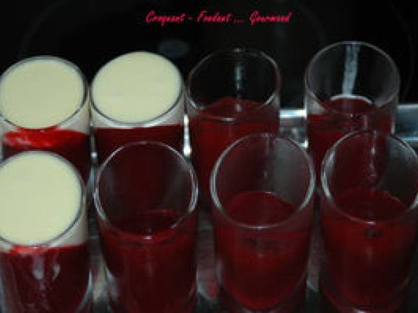 PANNA COTTA CHOCOLAT BLANC-FRAMBOISES - Préparation etape 6