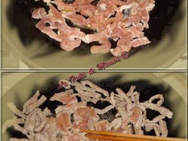 Wok de poulet et porc, et sa farandole de légumes - Préparation etape 4