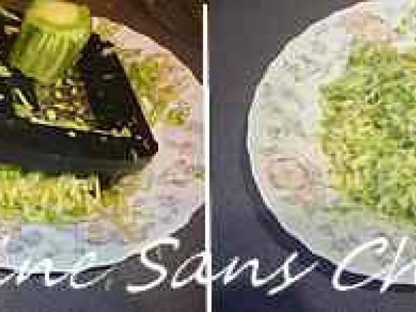 Courgettes trompettes au fromage de brebis et pignon de pin - Préparation etape 2