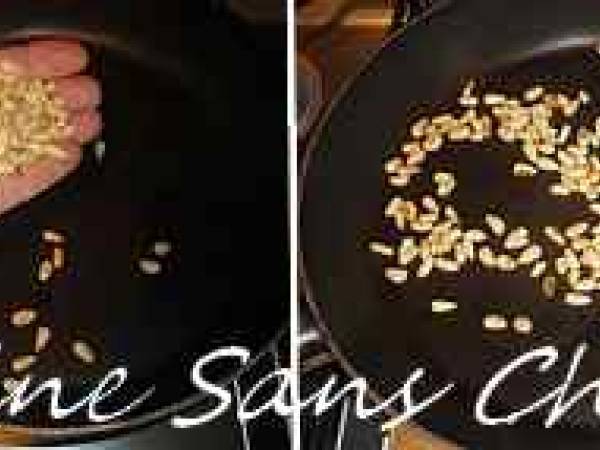 Courgettes trompettes au fromage de brebis et pignon de pin - Préparation etape 4