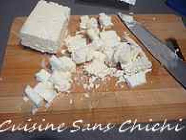 Courgettes trompettes au fromage de brebis et pignon de pin - Préparation etape 5