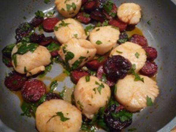 NOIX DE SAINT-JACQUES AU CHORIZO - Préparation etape 2