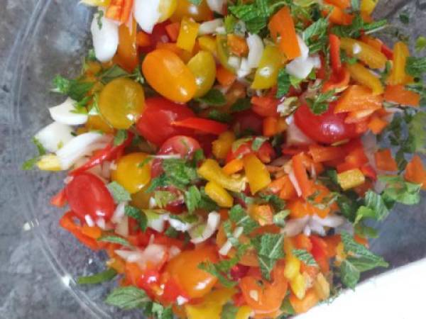 Salade marinée aux herbes - Préparation etape 4