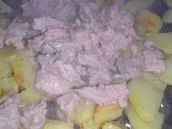 OMELETTE THON -POMMES DE TERRE - Préparation etape 3