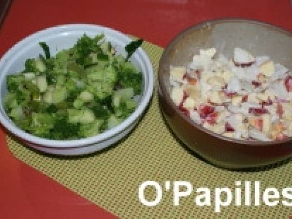 Salade de radis noir, brocolis, poivron, concombre et pommes - Préparation etape 2