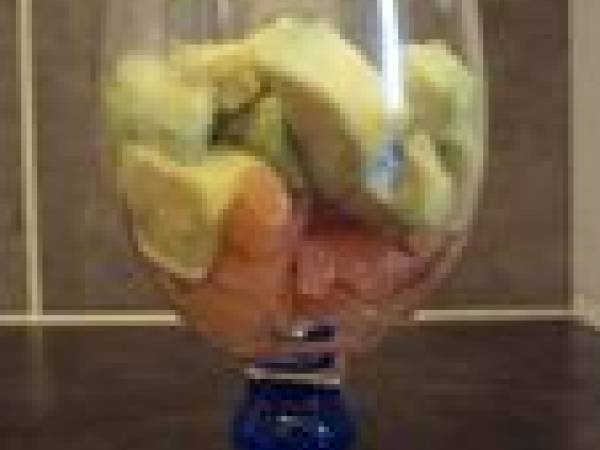 Verrines d'avocat au saumon fumé et crevettes - Préparation etape 3