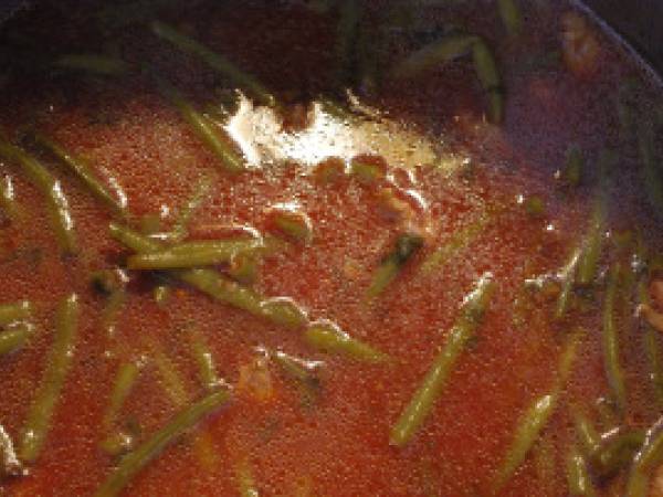 Ragoût de haricots à l'agneau et son riz / Roz w'fassouliyyé - Préparation etape 5