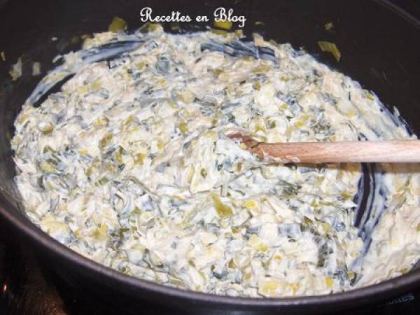 PATES AUX POIREAUX ET GORGONZOLA MASCARPONE - Préparation etape 4