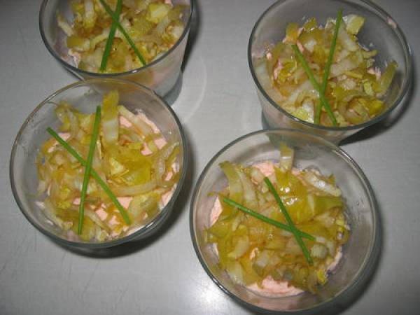 Verrines de saumon fumé à la faisselle - Préparation etape 5