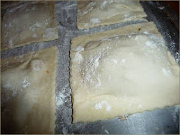 Raviole de Veau braisé à la Noix, Sauce au Ste Maure - Préparation etape 4