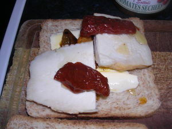 CROQUE MONSIEUR AU POULET - Préparation etape 2