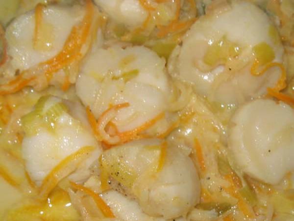 Coquilles Saint-Jacques à la nage - Préparation etape 5