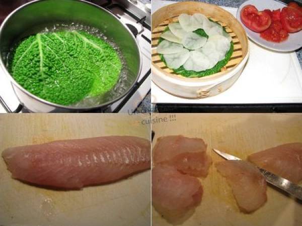 Tarte Fine de Morue Fraîche à la Vapeur - Préparation etape 4