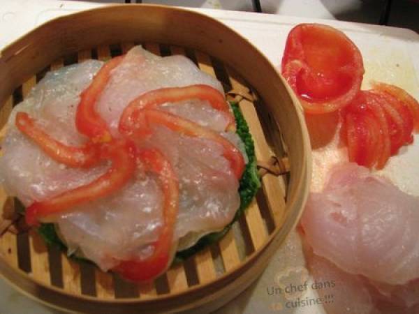 Tarte Fine de Morue Fraîche à la Vapeur - Préparation etape 5