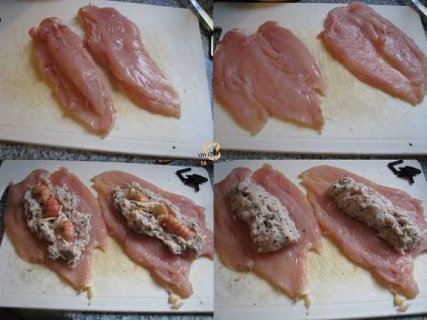 Médaillons de Volaille aux Ecrevisses, façon Bonaparte - Préparation etape 3